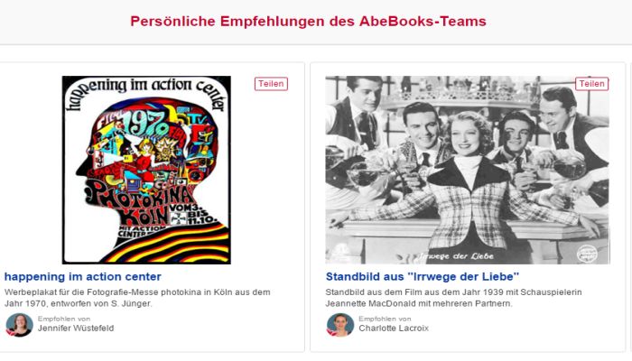 AbeBooks Empfehlungen